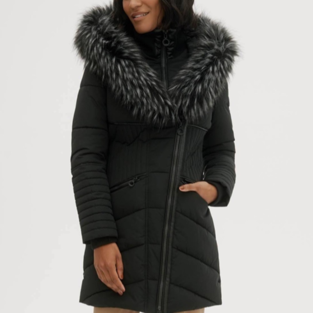 Long-length fitted heavyweight parka
